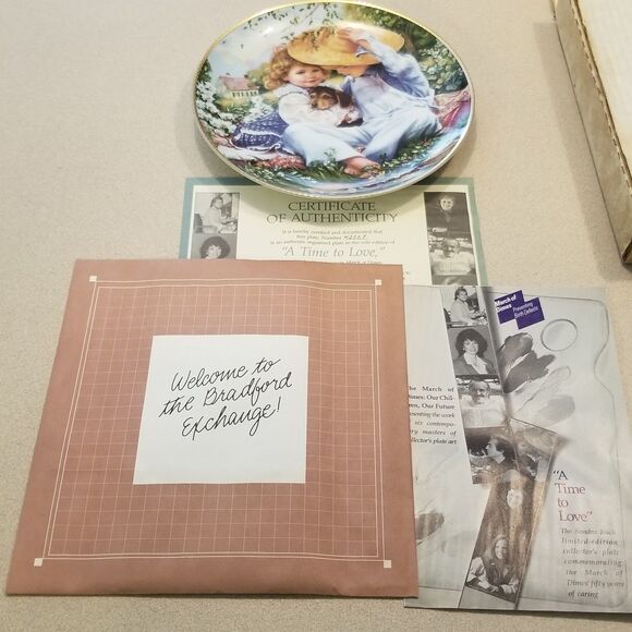 A time to love 8 1/2" plate march of dines Sandra Kuck Reco vintage - Picture 5 of 9